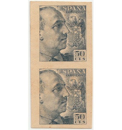 1939. Franco. Ensayo. Edifil 927. Gálvez no catalogado