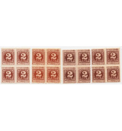 1937. Cifras. Variedad papel, color y reporte. Edifil 815 **