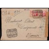 1938. Personajes. Guerra Civil. Sobre certificado Correo Campaña. Censura. Edifil 737