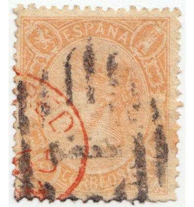 1865. Isabel II. Madrid. Parrilla cifra. Edifil 79A º