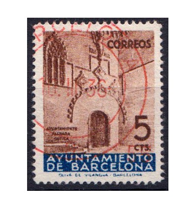 1936. Ayuntamiento Barcelona. Edifil 13 º
