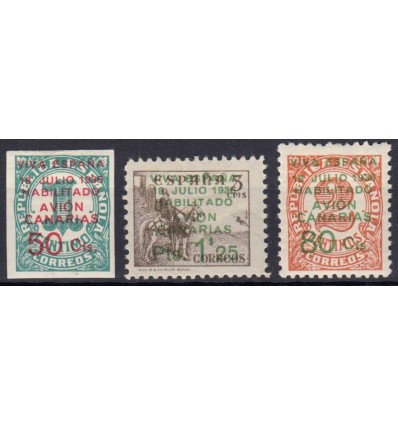 1937. Canarias. Edifil 8-10 *