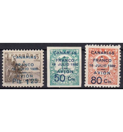 1937. Canarias. Edifil 11-13 *