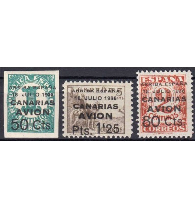1937. Canarias. Edifil 20-22 **