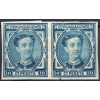 1876. Alfonso XII. Pareja sin dentar. Edifil 175s *