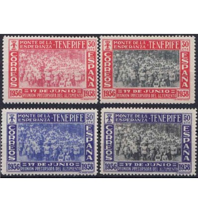 1938. Canarias. Edifil 52-56 *