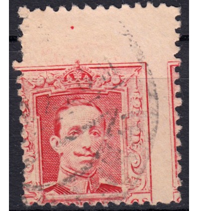 1922. Alfonso XIII. Vaquer. Variedad dentado desplazado. Edifil 317dh