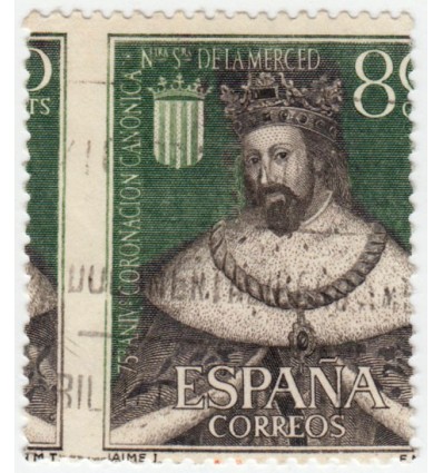 1963. Coronación Señora Merced. Variedad perforación. Edifil 1522