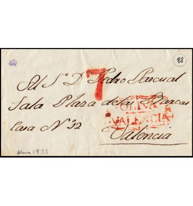 1830 ca. Frontal Oliva (Valencia). Porteo 7