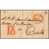 1845. Frontal Barcelona a Ceuta (raro destino). Baeza. Porteo 13