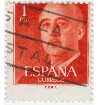 1955. Franco. Variedad perforación. Edifil 1153