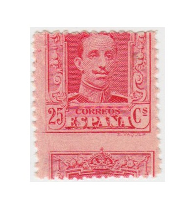 1922-1930. Alfosno XIII. Medallón. Variedad perforación. Edifil 317 *