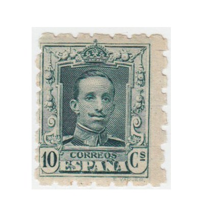 1922-1930. Alfonso XIII. Vaquer. Variedad perforación. Edifil 314de **