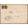 1866. Isabel II. Servicio oficial nacional. Sobre Rioseco (Valladolid). Edifil 95-96