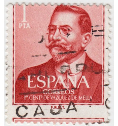 1961. Personajes- Variedad perforación. Edifil 1351