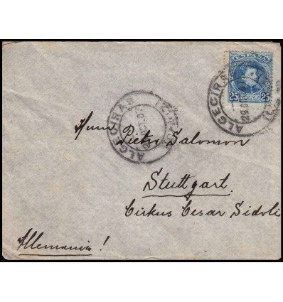 1907. Alfonso XIII. Cadete. Sobre Algeciras (Cádiz). Edifil 248