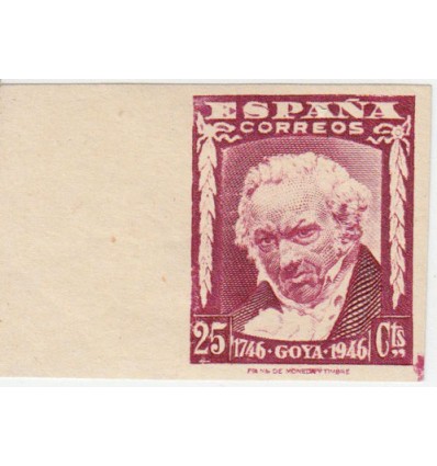 1946. Goya. Variedad sin dentar. Edifil 1005s *