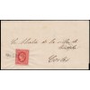 1864. Isabel II. Carta Pamplona (Navarra). Matasello prefilatélico. Edifil 64