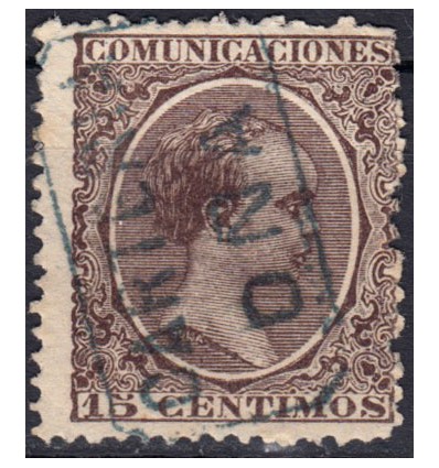 1889 ca. Alfonso XIII. Cartería Oña (Burgos). Edifil 219