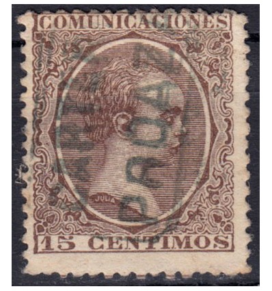 1889 ca. Alfonso XIII. Cartería Proaza (Oviedo, Asturias). Edifil 219