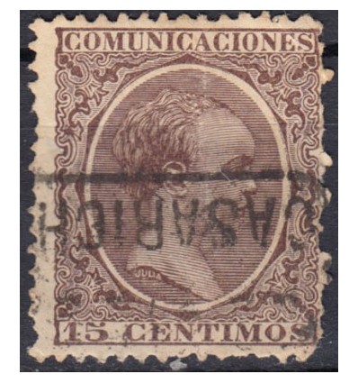 1889 ca. Alfonso XIII. Cartería Casariche (Sevilla). Edifil 219