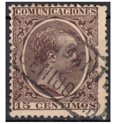 1889 ca. Alfonso XIII. Cartería Benijofar (Alicante). Edifil 219