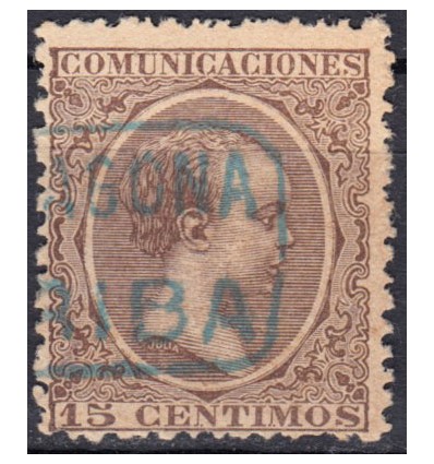 1889 ca. Alfonso XIII. Cartería La Riba (Tarragona). Edifil 219