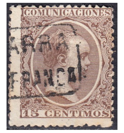 1889 ca. Alfonso XIII. Cartería Villafranca (Navarra). Edifil 219