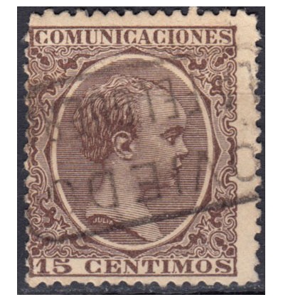 1889 ca. Alfonso XIII. Cartería La Felguera (Oviedo, Asturias). Edifil 219