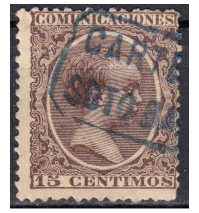 1889 ca. Alfonso XIII. Cartería Soto Barco (Asturias). Edifil 219
