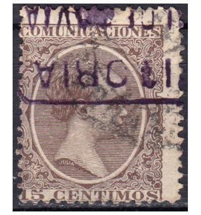1889 ca. Alfonso XIII. Cartería Valdegobía (Alava, Vitoria). Edifil 219