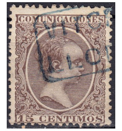 1889 ca. Alfonso XIII. Cartería Llodio (Vitoria, Alava). Edifil 219