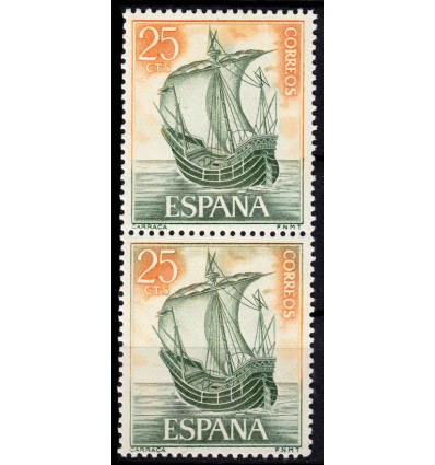 1964. Homenaje Marina Española. Variedad color. Edifil 1600