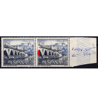 1965. Vista de Zamora. Variedad impresión. Edifil 1646