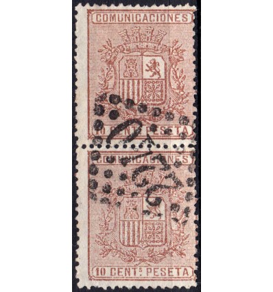 1874. Escudo de España. Matasello francés de Marsella. Edifil 153