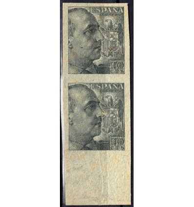 1939-1940. Franco. Ensayo de plancha. Franco. Edifil 925