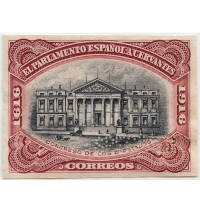 1916. Cervantes Congreso Diputados. Prueba specimen. Gálvez no catalogada