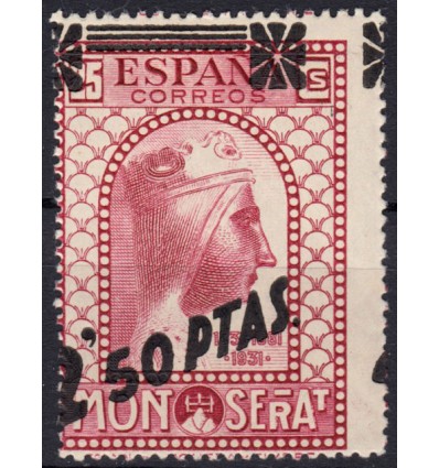 1938. Montserrat. Variedad perforación e impresión. Edifil 791d. No catalogada