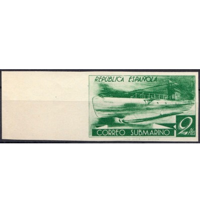 1938. Correo submarino. Variedad color sin dentar. Edifil 776cccs