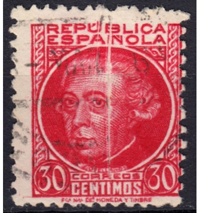 1933. Melchor de Jovellanos. Variedad empalme, pliegue. Edifil 687. No catalogado