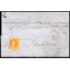 1861. Carta Castro Urdiales (Santander, Cantabria). Fechador negro. Edifil 52