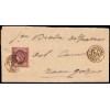 1863. Carta Calahorra (Logroño, La Rioja). Fechador negro. Edifil 581863. Carta Soto de Cameros (Logroño, La Rioja). Fechador ne