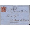 1863. Carta Alfaro (Logroño, La Rioja). Fechador negro. Edifil 58