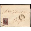 1855. Carta Torrecilla de Cameros (Logroño, La Rioja). Parrilla negra y fechador negro de Soto de Cameros. Edifil 40