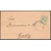1894. Alfonso XIII. Pelón. Carta Puerto de Santa María (Cádiz). Papeles de negocios. Edifil 213