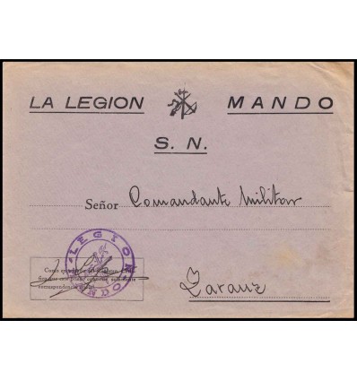 1936ca. Guerra Civil. Franquicia Servicio Nacional LEGIÓN MANDO