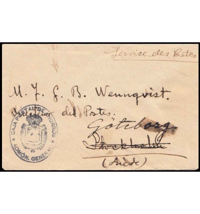 1925. Alfonso XIII. Sobre Madrid. Franquicia Caja Postal Ahorros