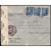 1944. Franco. Compostelano. Barcelona. Correo aéreo. Censura. Edifil 922, 966
