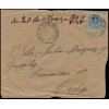 1923. Alfonso XIII. Medallón. Sobre Alcalá de los Cazules (Cádiz). Fechador azul. Edifil 274
