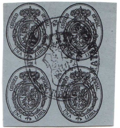 1855. Servico Oficial. Administración General Matanzas (Cuba). Edifil 38